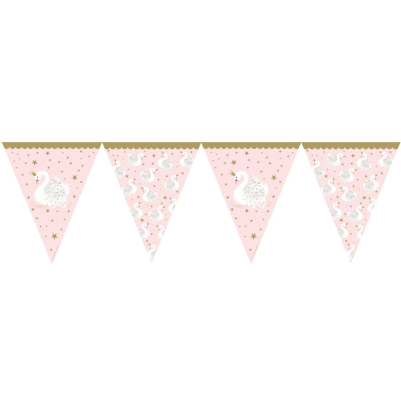 Stylish Swan Birthday Party Pack: Tableware & Decoration Kit