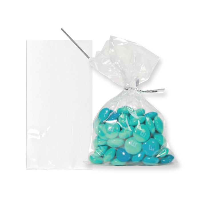 Candy Cello Treat Bags Clear with Twist Ties Pack of 20 | Party Save Smile