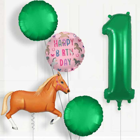 Light Brown Horse 1st Birthday Balloon Package | Party Save Smile