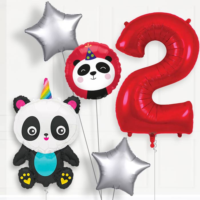 Pandacorn Birthday Balloon Package Choose Age | 2nd Birthday Balloon Package | Party Save Smile