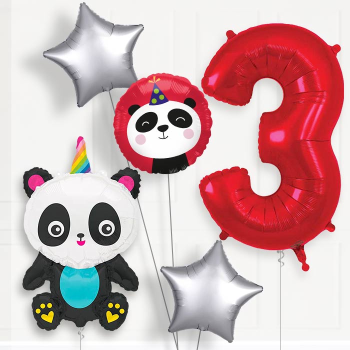 Pandacorn Birthday Balloon Package Choose Age | 3rd Birthday Balloon Package | Party Save Smile