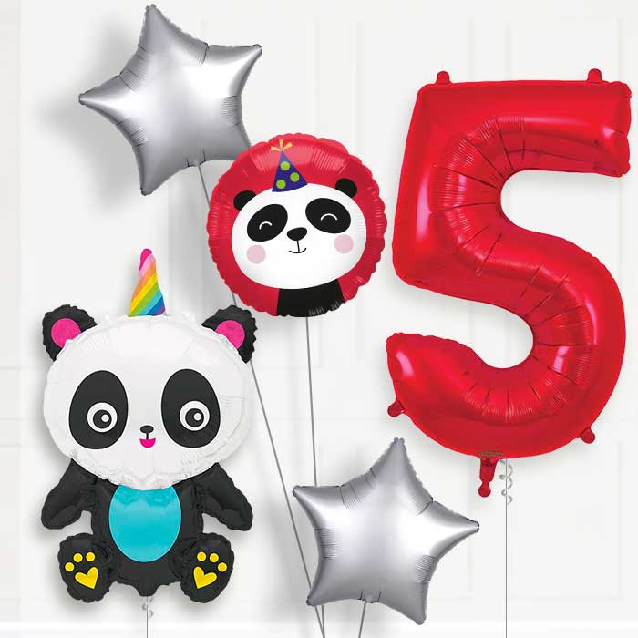 Pandacorn 5th Birthday Balloon Package | Party Save Smile