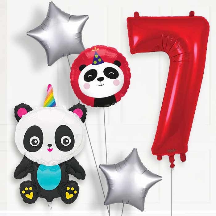 Pandacorn Birthday Balloon Package Choose Age | 7th Birthday Balloon Package | Party Save Smile