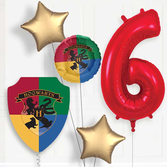 Harry Potter Crest 6th Birthday Balloon Package | Party Save Smile