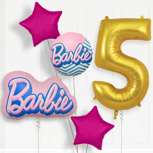 Barbie Birthday Balloon Package Choose Age | 5th Birthday Balloon Package | Party Save Smile