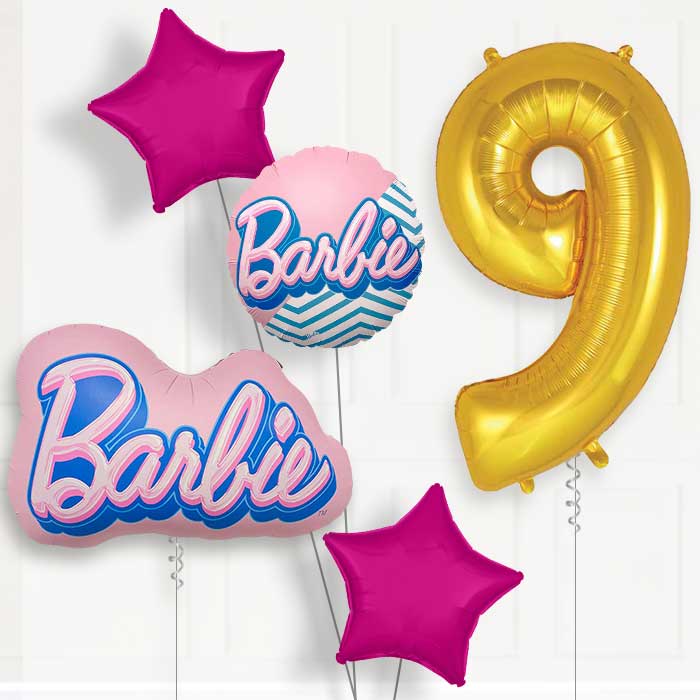 Barbie Birthday Balloon Package Choose Age | 9th Birthday Balloon Package | Party Save Smile