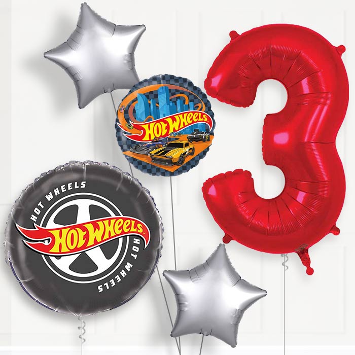 Hot Wheels Birthday Balloon Package Choose Age | 3rd Birthday Balloon Package | Party Save Smile