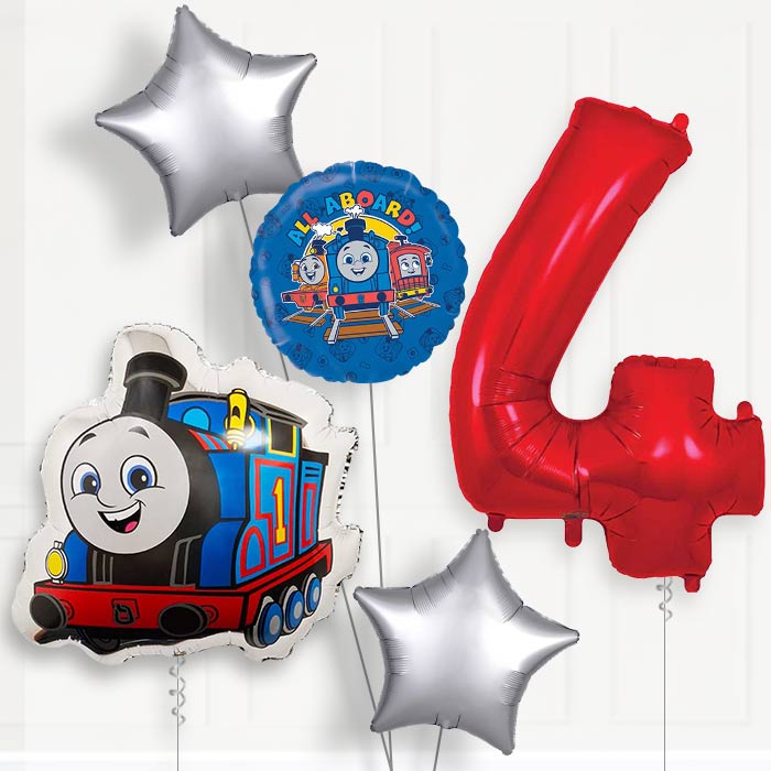 Thomas the Tank Engine 4th Birthday Balloon Package | Party Save Smile