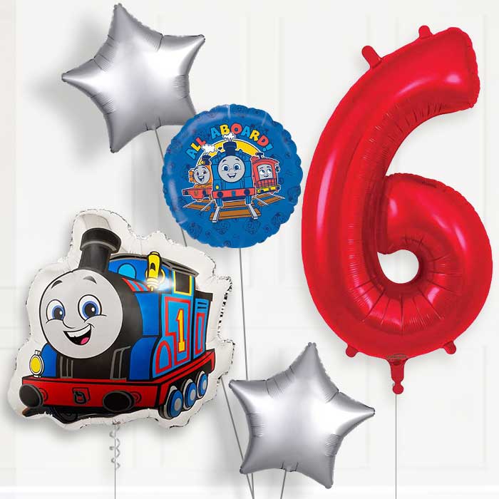 Thomas the Tank Engine 6th Birthday Balloon Package | Party Save Smile