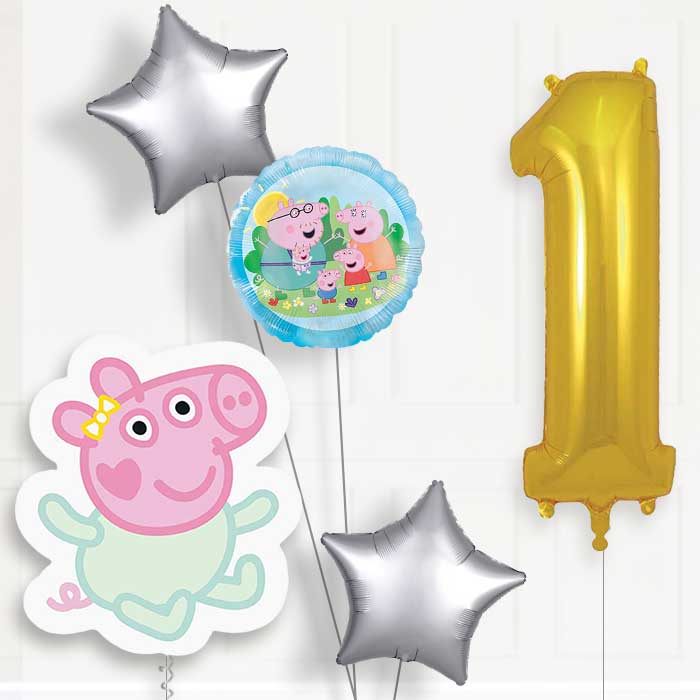 Evie Pig 1st Birthday Balloon Package | Party Save Smile