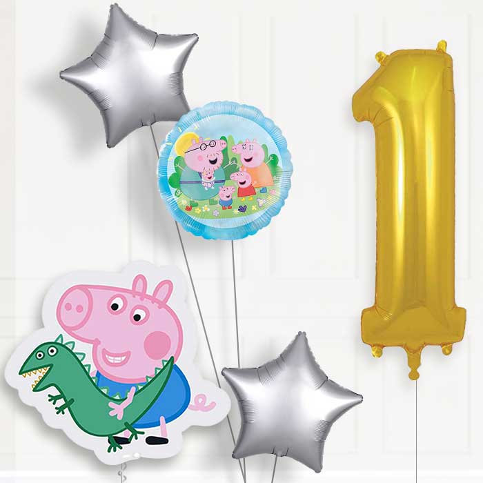 George Pig 1st Birthday Balloon Package | Party Save Smile
