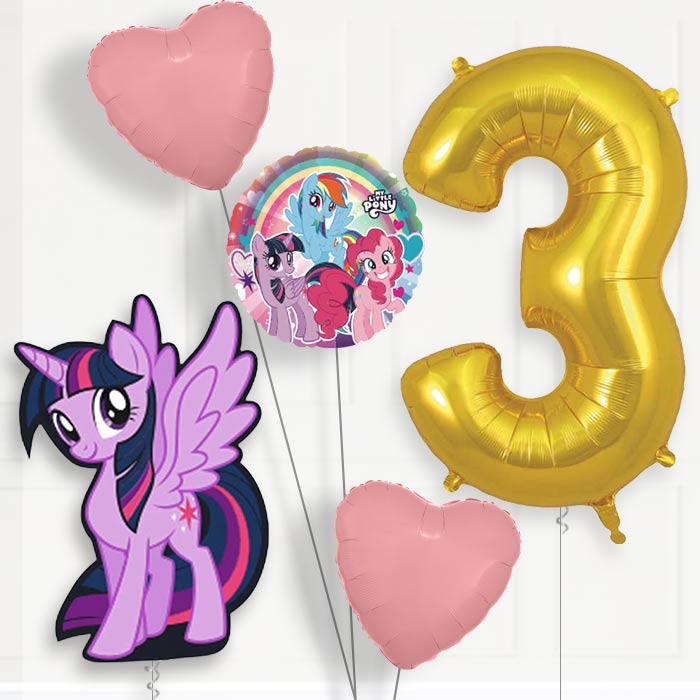 My Little Pony Twilight Sparkle 3rd Birthday Balloon Package | Party Save Smile