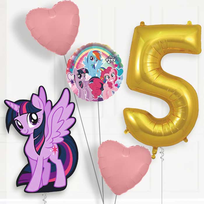 My Little Pony Twilight Sparkle 5th Birthday Balloon Package | Party Save Smile