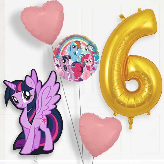 My Little Pony Twilight Sparkle Birthday Balloon Package Choose Age | 6th Birthday Balloon Package | Party Save Smile