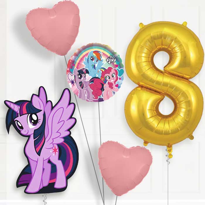 My Little Pony Twilight Sparkle 8th Birthday Balloon Package | Party Save Smile