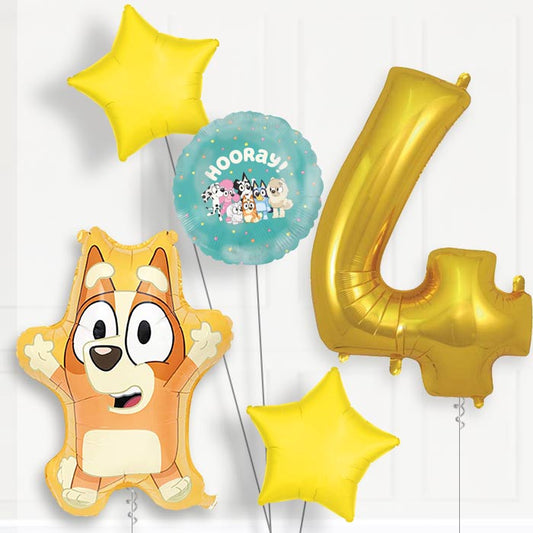 Bingo Birthday Balloon Package Choose Age | 4th Birthday Balloon Package | Party Save Smile