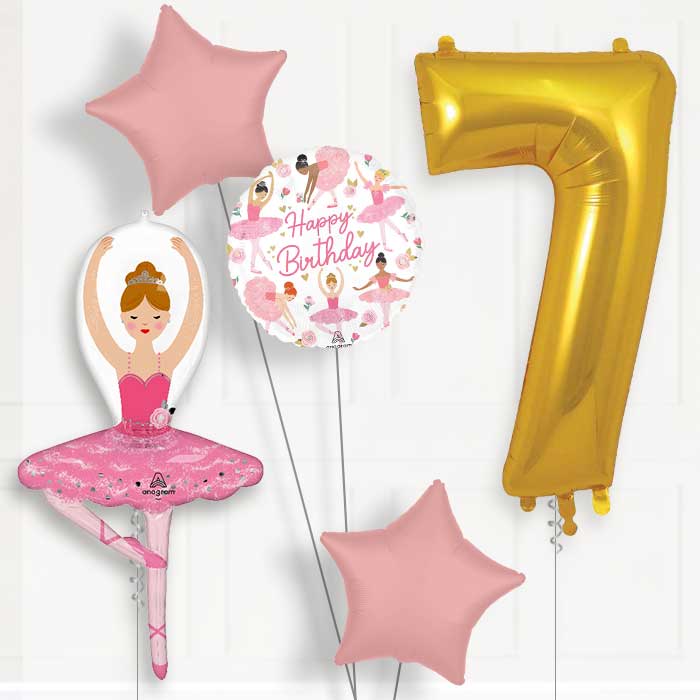 Ballet Girl Birthday Balloon Package Choose Age - 1st Birthday Balloon Package | Party Save Smile