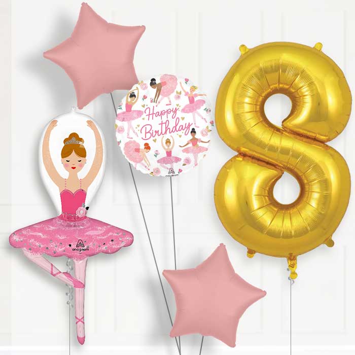 Ballet Girl Birthday Balloon Package Choose Age