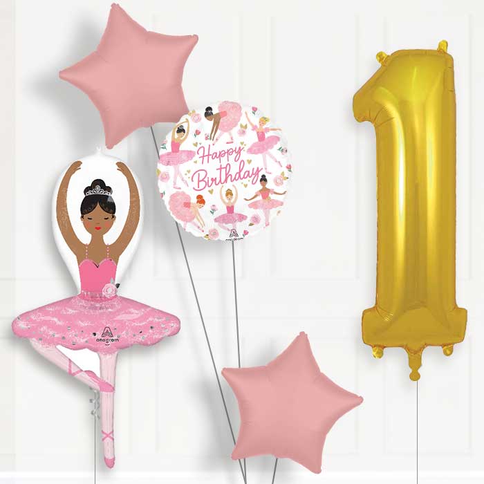 Ballerina Girl Birthday Balloon Package Choose Age