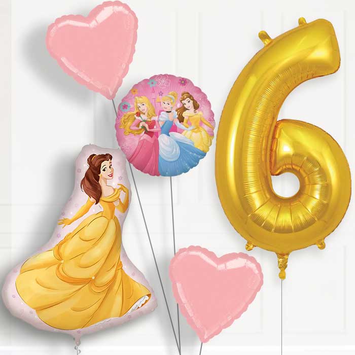 Princess Belle Birthday Balloon Package Choose Age