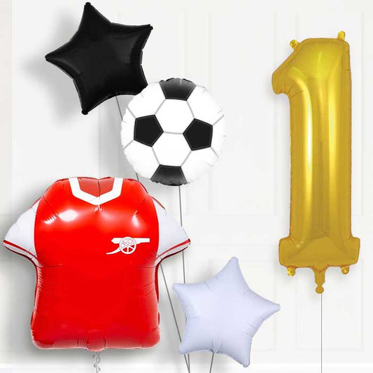 Arsenal Football Shirt 1st Birthday Balloon Package - 1st Birthday Balloon Package | Party Save Smile