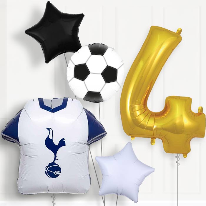 Tottenham Hotspur Football 4th Birthday Balloon Package - 4th Birthday Balloon Package | Party Save Smile