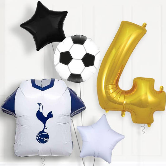 Tottenham Hotspur Football 4th Birthday Balloon Package - 4th Birthday Balloon Package | Party Save Smile
