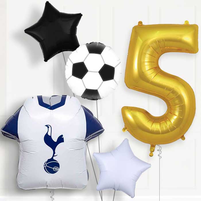 Tottenham Hotspur Football 5th Birthday Balloon Package - 5th Birthday Balloon Package | Party Save Smile