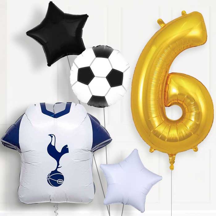 Tottenham Hotspur Football 6th Birthday Balloon Package - 6th Birthday Balloon Package | Party Save Smile
