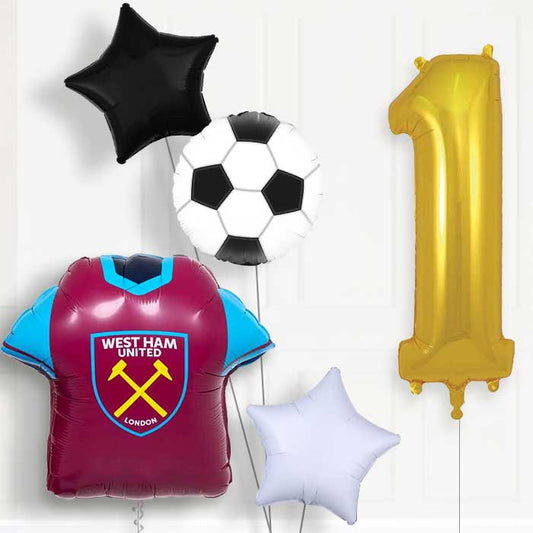 West Ham Football Shirt 1st Birthday Balloon Package - 1st Birthday Balloon Package | Party Save Smile