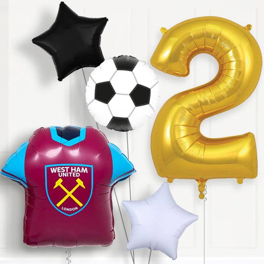 West Ham Football Shirt 2nd Birthday Balloon Package - 2nd Birthday Balloon Package | Party Save Smile