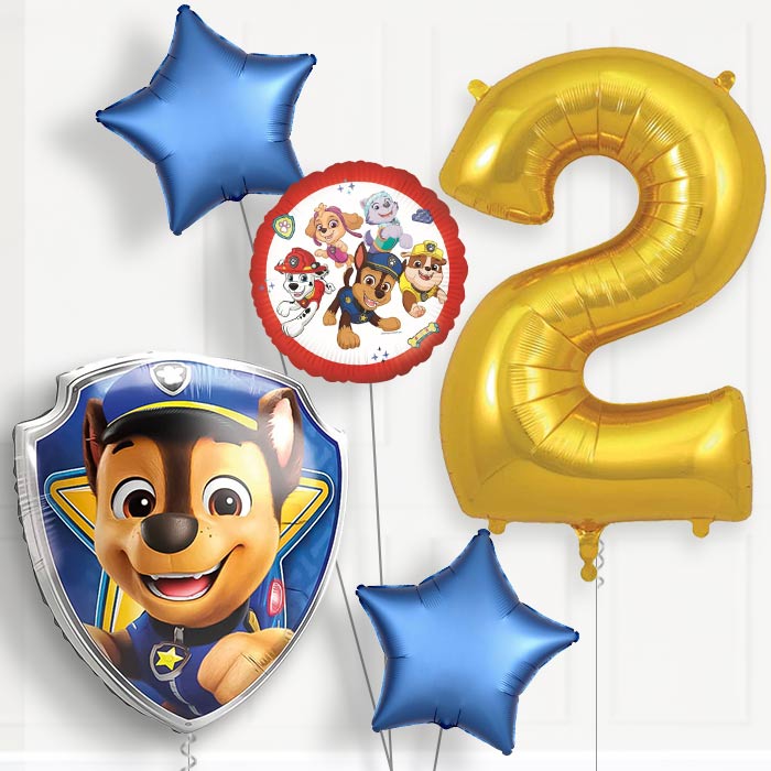 Chase Paw Patrol Birthday Balloon Package Choose Age