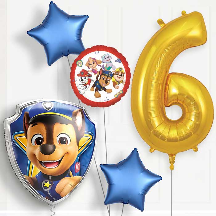 Chase Paw Patrol Birthday Balloon Package Choose Age