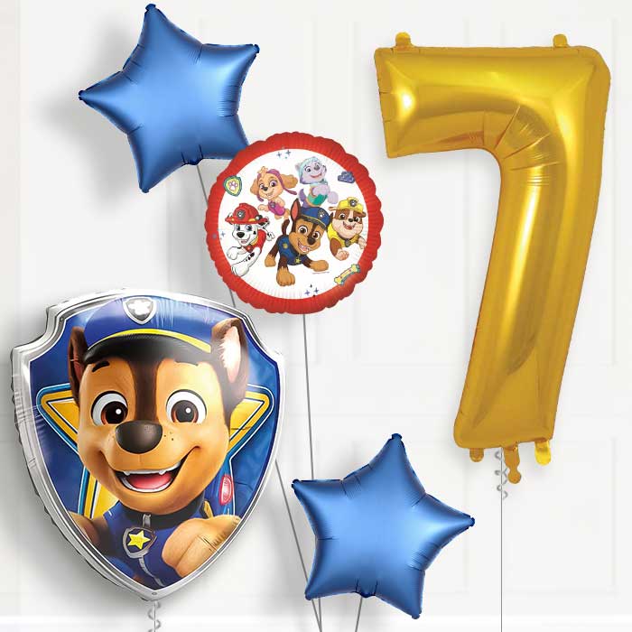 Chase Paw Patrol Birthday Balloon Package Choose Age