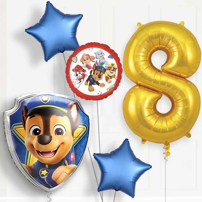 Chase Paw Patrol Birthday Balloon Package Choose Age
