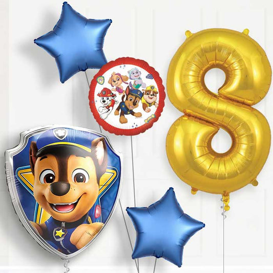 Chase Paw Patrol 8th Birthday Balloon Package | Party Save Smile