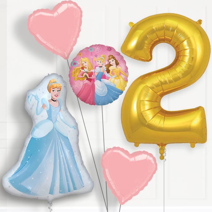 Cinderella Birthday Balloon Package Choose Age | 2nd Birthday Balloon Package | Party Save Smile