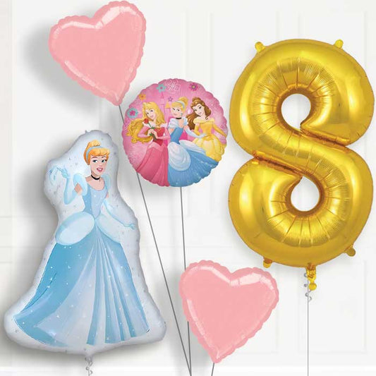 Cinderella 8th Birthday Balloon Package | Party Save Smile