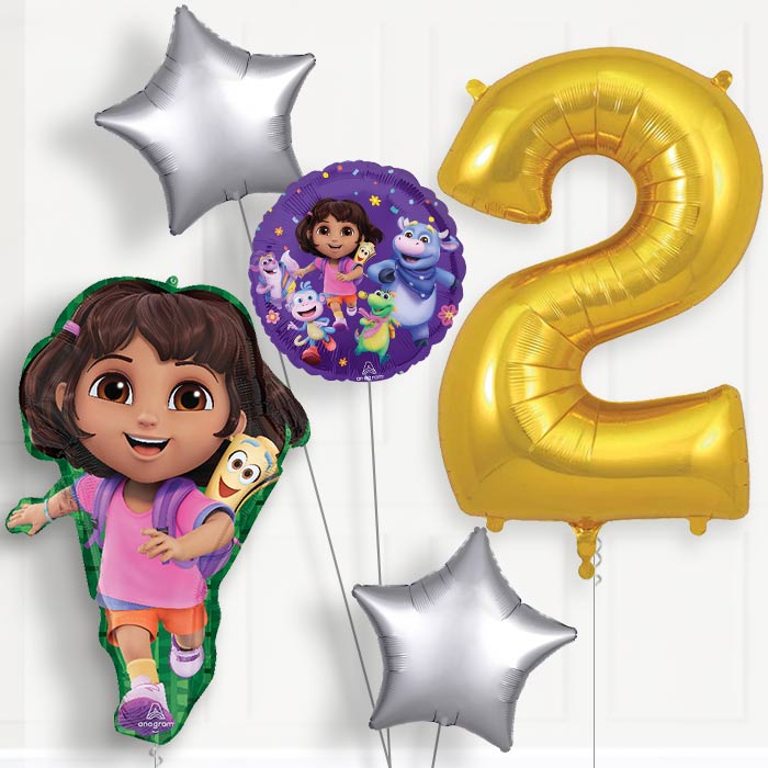 Dora the Explorer 2nd Birthday Balloon Package - 2nd Birthday Balloon Package | Party Save Smile