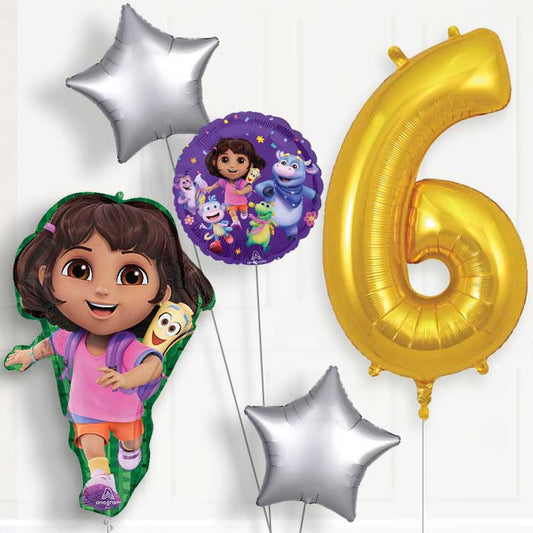 Dora the Explorer 6th Birthday Balloon Package - 6th Birthday Balloon Package | Party Save Smile