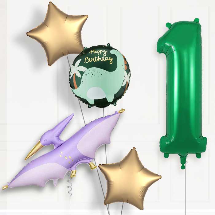 Purple Pterodactyl Birthday Balloon Package Choose Age-1st Birthday Balloon Package | Party Save Smile