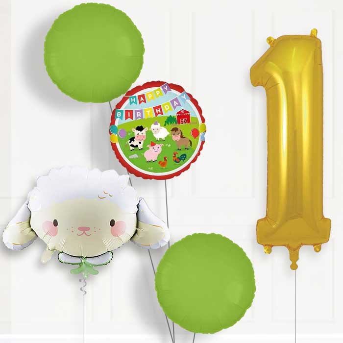 Sheep 1st Birthday Balloon Package | Party Save Smile