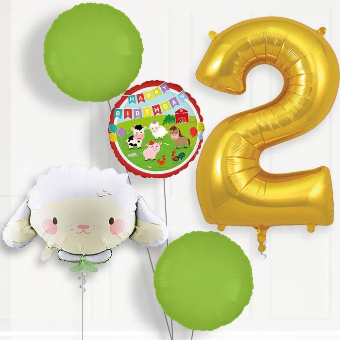 Sheep 2nd Birthday Balloon Package | Party Save Smile