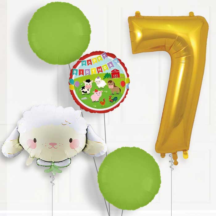 Sheep 7th Birthday Balloon Package | Party Save Smile