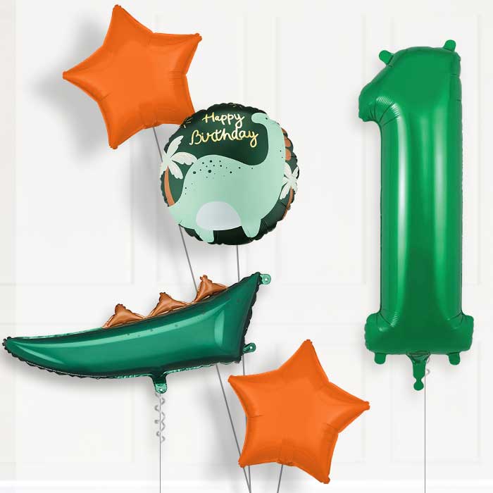 Dinosaur Tail Birthday Balloon Package Choose Age-1st Birthday Balloon Package | Party Save Smile