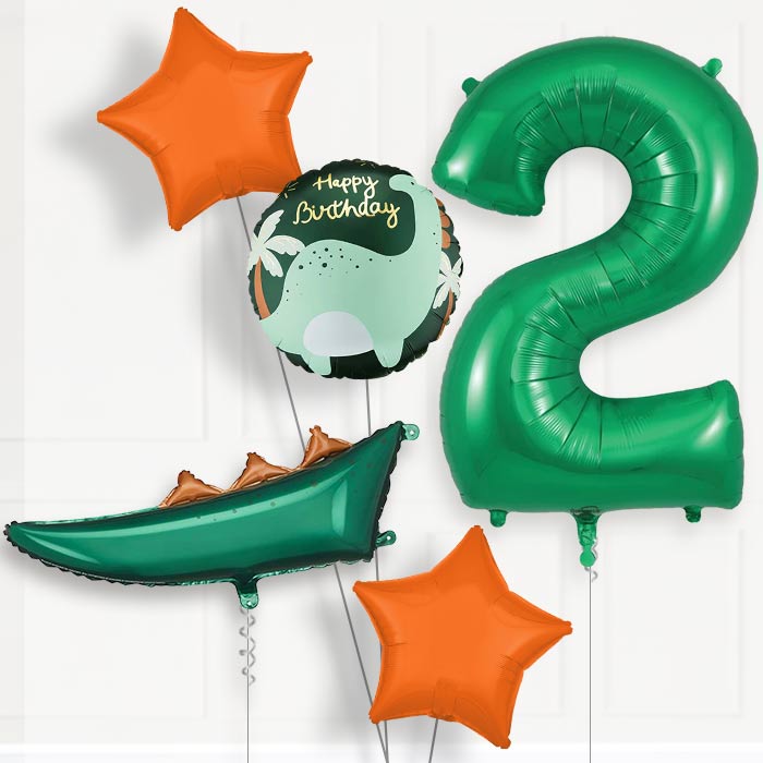 Dinosaur Tail 2nd Birthday Balloon Package | Party Save Smile