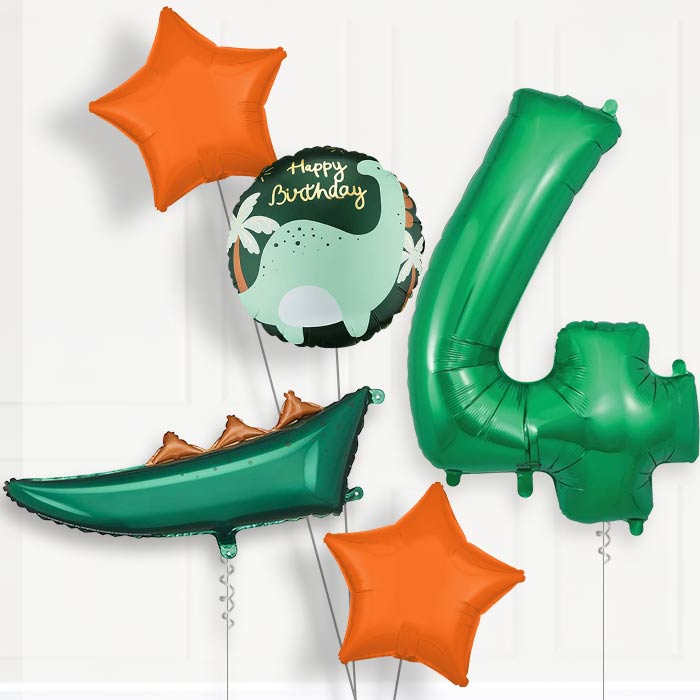 Dinosaur Tail 4th Birthday Balloon Package | Party Save Smile