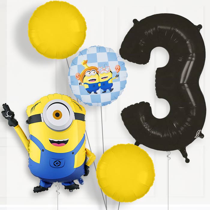 Minion Mel Birthday Balloon Package Choose Age-3rd Birthday Balloon Package | Party Save Smile