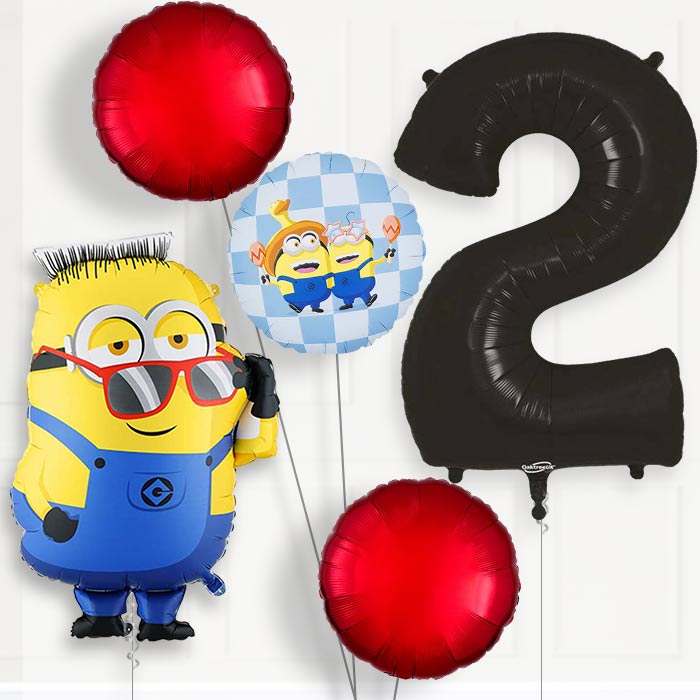 Minion Ron Birthday Balloon Package Choose Age-2nd Birthday Balloon Package | Party Save Smile