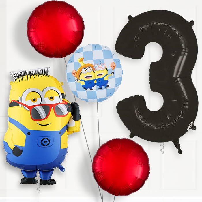 Minion Ron 3rd Birthday Balloon Package | Party Save Smile